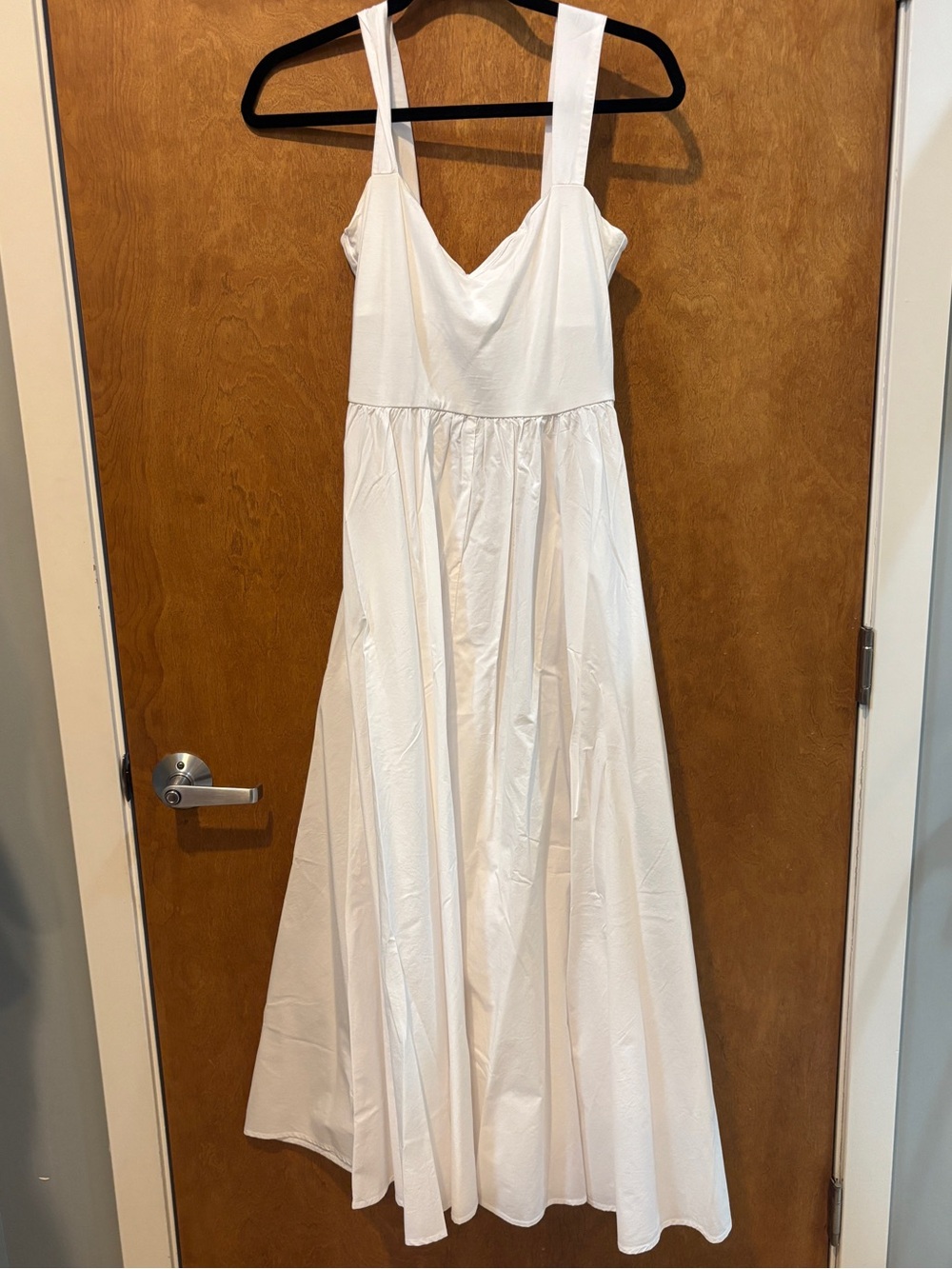 J Crew Sweetheart Tank Dress with Poplin Skirt White Medium